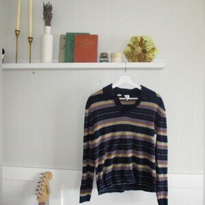 Striped V-Neck Sweater